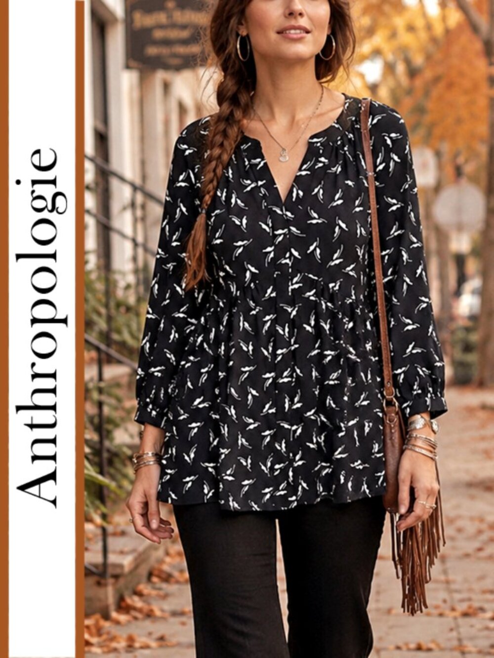Anthropologie/Maeve | 'Winona' Babydoll Tunic Top